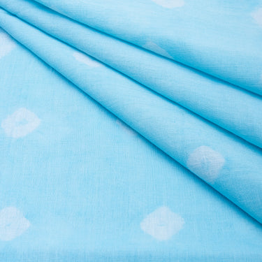 Handmade Sky Blue Tie Dye Clothing Soft Cotton Fabric