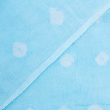Handmade Sky Blue Tie Dye Clothing Soft Cotton Fabric