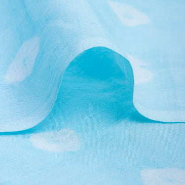 Handmade Sky Blue Tie Dye Clothing Soft Cotton Fabric