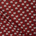 Luxury Maroon Floral Cotton Bagru Print Block Fabric Online