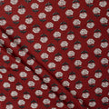 Luxury Maroon Floral Cotton Bagru Print Block Fabric Online