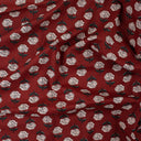 Luxury Maroon Floral Cotton Bagru Print Block Fabric Online