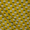 Yellow Floral Cotton Bagru Textiles Soft Fabric Online