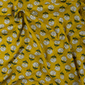 Yellow Floral Cotton Bagru Textiles Soft Fabric Online