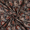 Multicolor Soft Hand Block Paisley Bagru Print Fabric Online