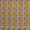 Yellow Hand Block Paisley Bagru Print Fabric Best Prices Online