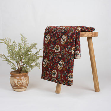 Block Leaf Cotton Bagru Print Dress Material Fabric Online