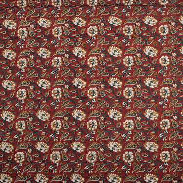Block Leaf Cotton Bagru Print Dress Material Fabric Online