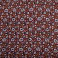 Maroon Hand Block Floral Printed Cotton Bagru Fabric Online