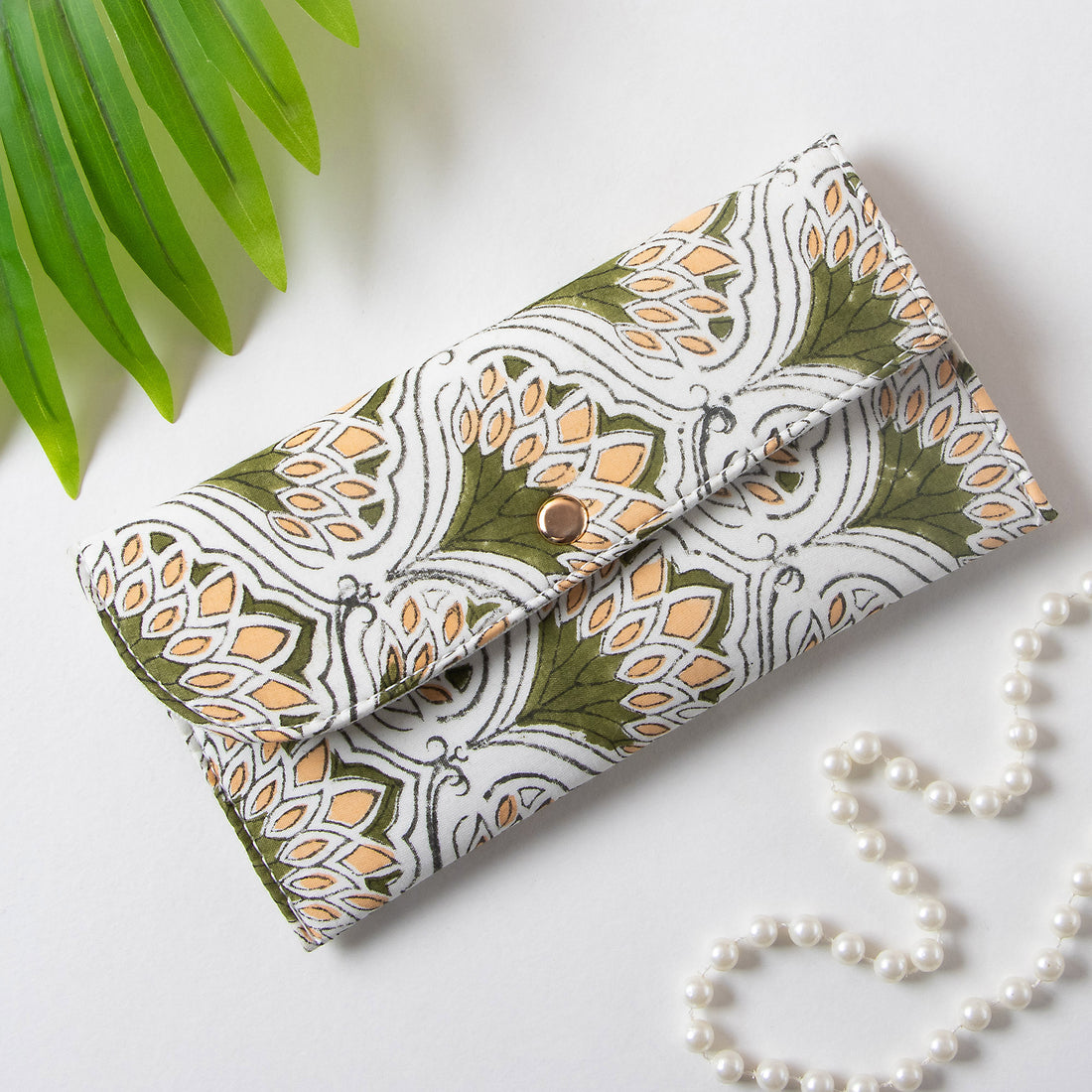 Green Floral Print Best Clutches For Women