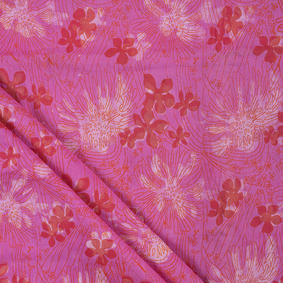 Super Soft Discharge Cotton Indigo Fabric