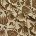 Brown Floral Printed Soft Best Cotton Fabric