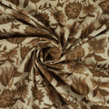 Brown Floral Printed Soft Best Cotton Fabric