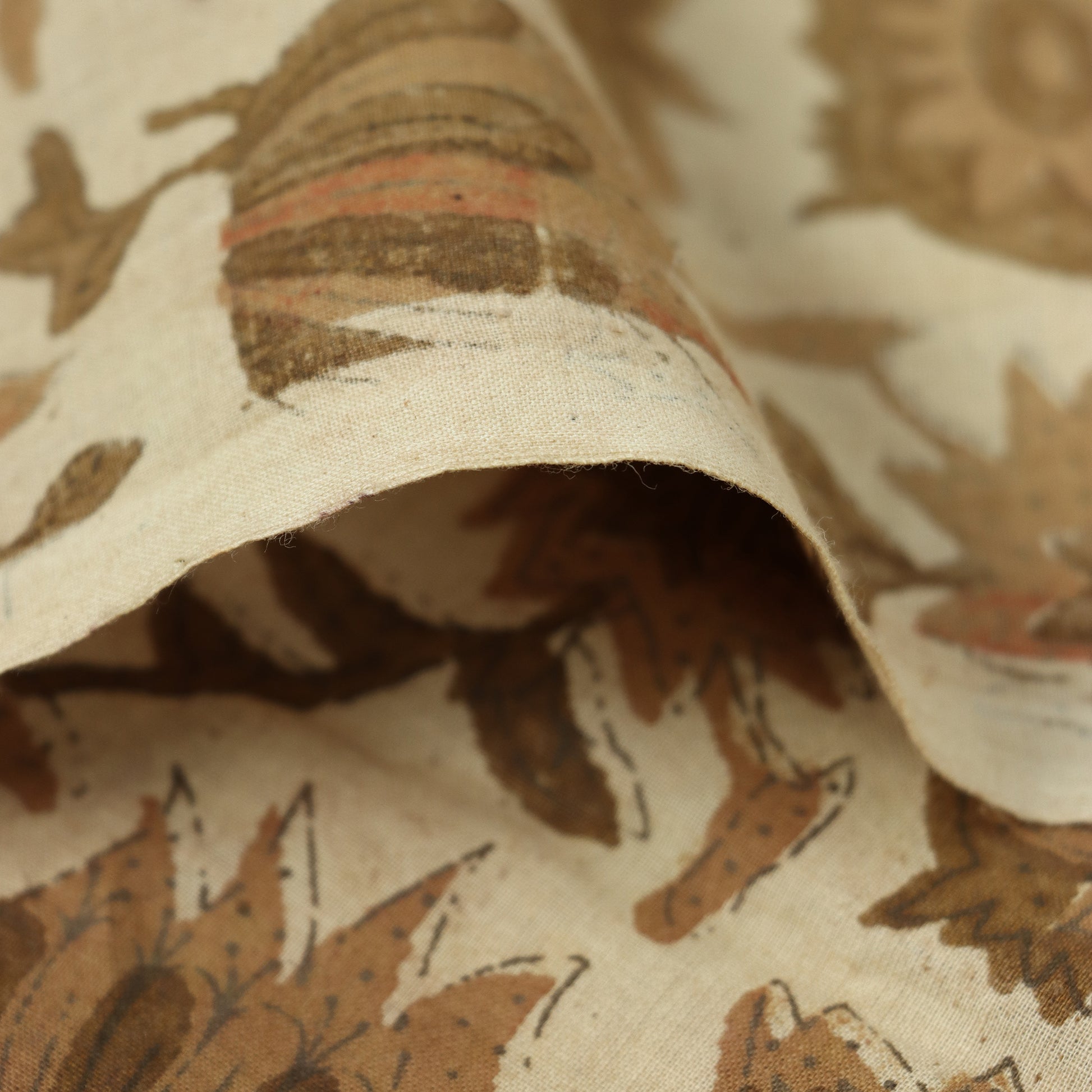 Brown Floral Printed Soft Best Cotton Fabric