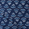 Blue Floral Dabu Print Pure Cotton Fabric