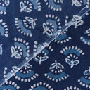 Blue Floral Dabu Print Pure Cotton Fabric