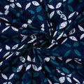 Blue Floral Cotton Dabu Fabric