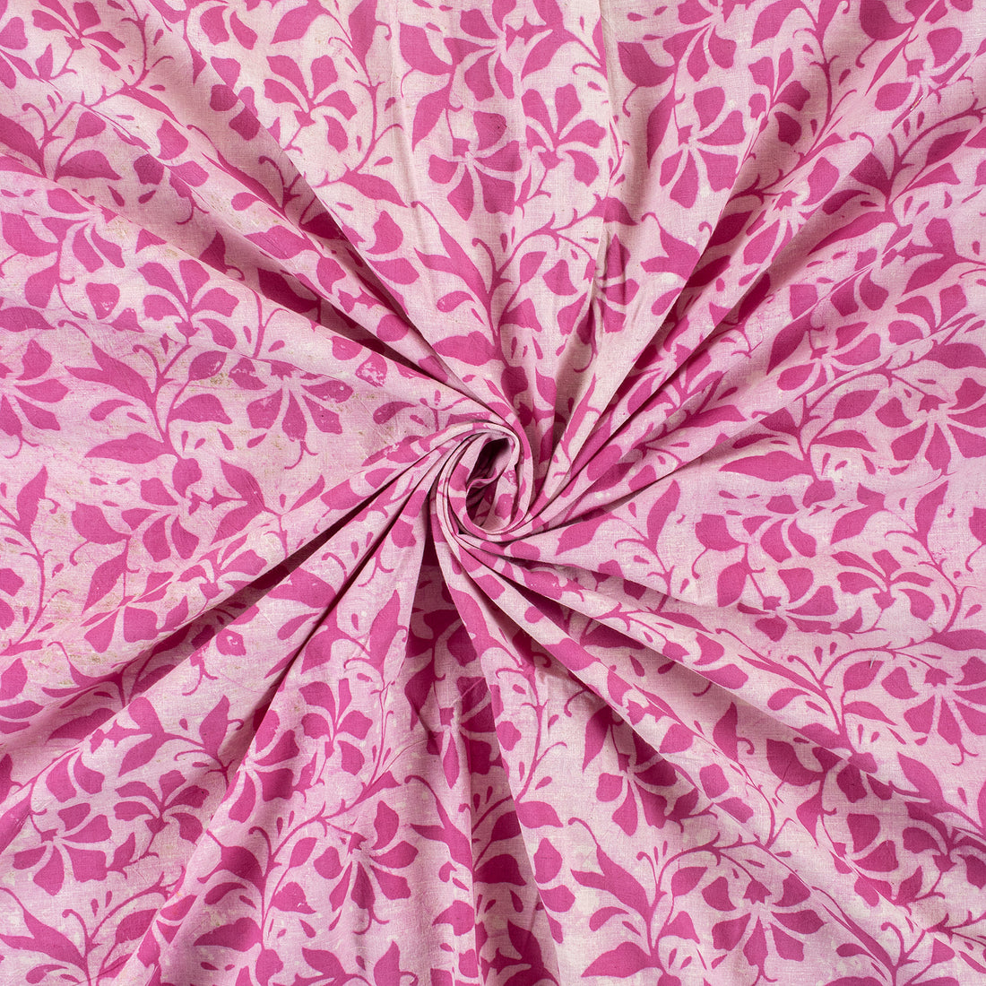 Pink Floral Organic Cotton Fabric