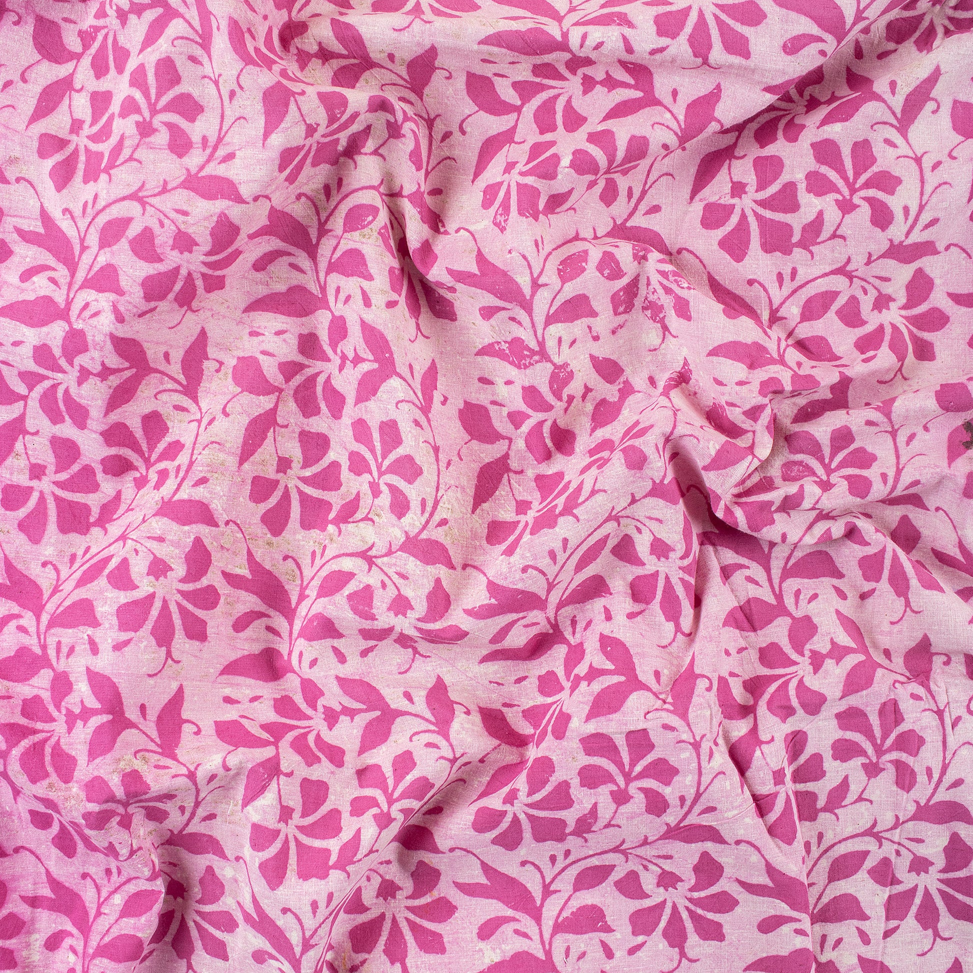 Pink Floral Organic Cotton Fabric