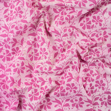 Pink Floral Organic Cotton Fabric