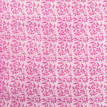 Pink Floral Organic Cotton Fabric