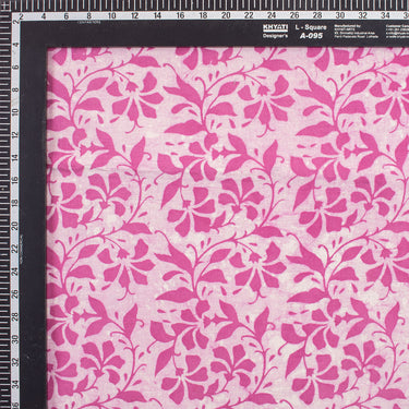 Pink Floral Organic Cotton Fabric