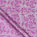 Pink Wooden Block Floral Printed Best Cotton Fabric Online