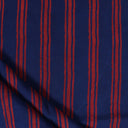 Red Stripes Block Printed Soft Cotton Fabric Online