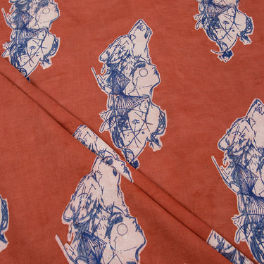 Hand Block Printed Cotton Dabu Print Fabric