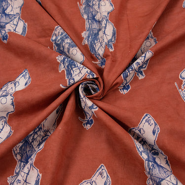 Hand Block Printed Cotton Dabu Print Fabric