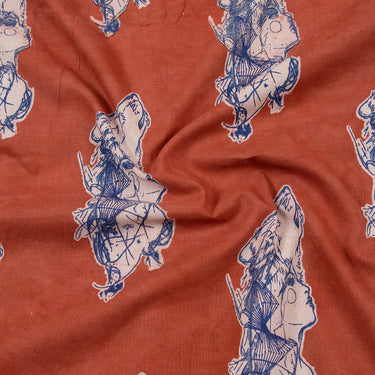Hand Block Printed Cotton Dabu Print Fabric