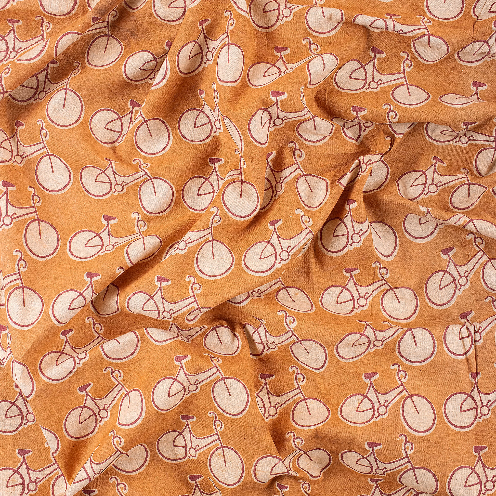 Bicycle Dress Material Dabu Fabric