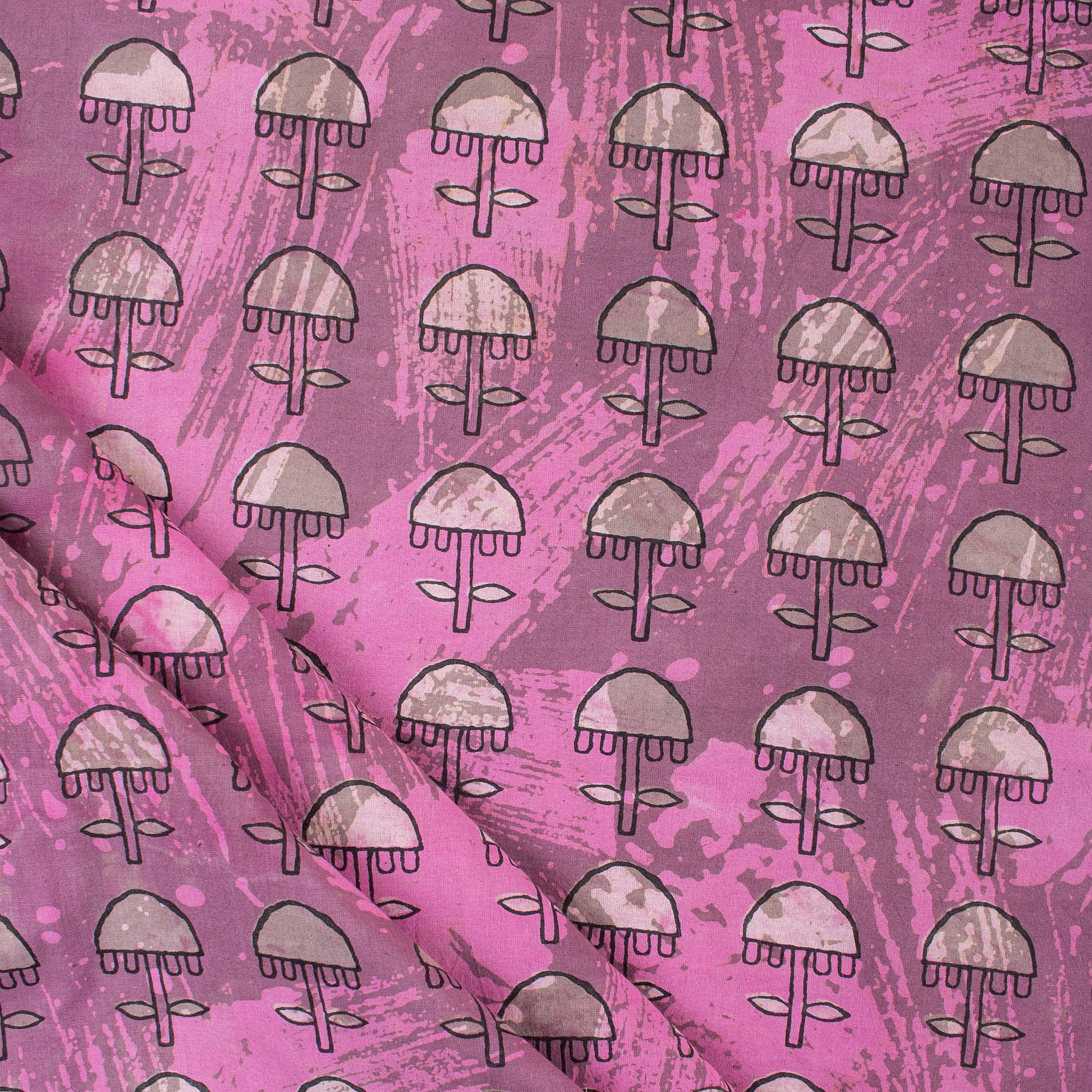 Dabu Hand Block Printed Pure Cotton Fabric