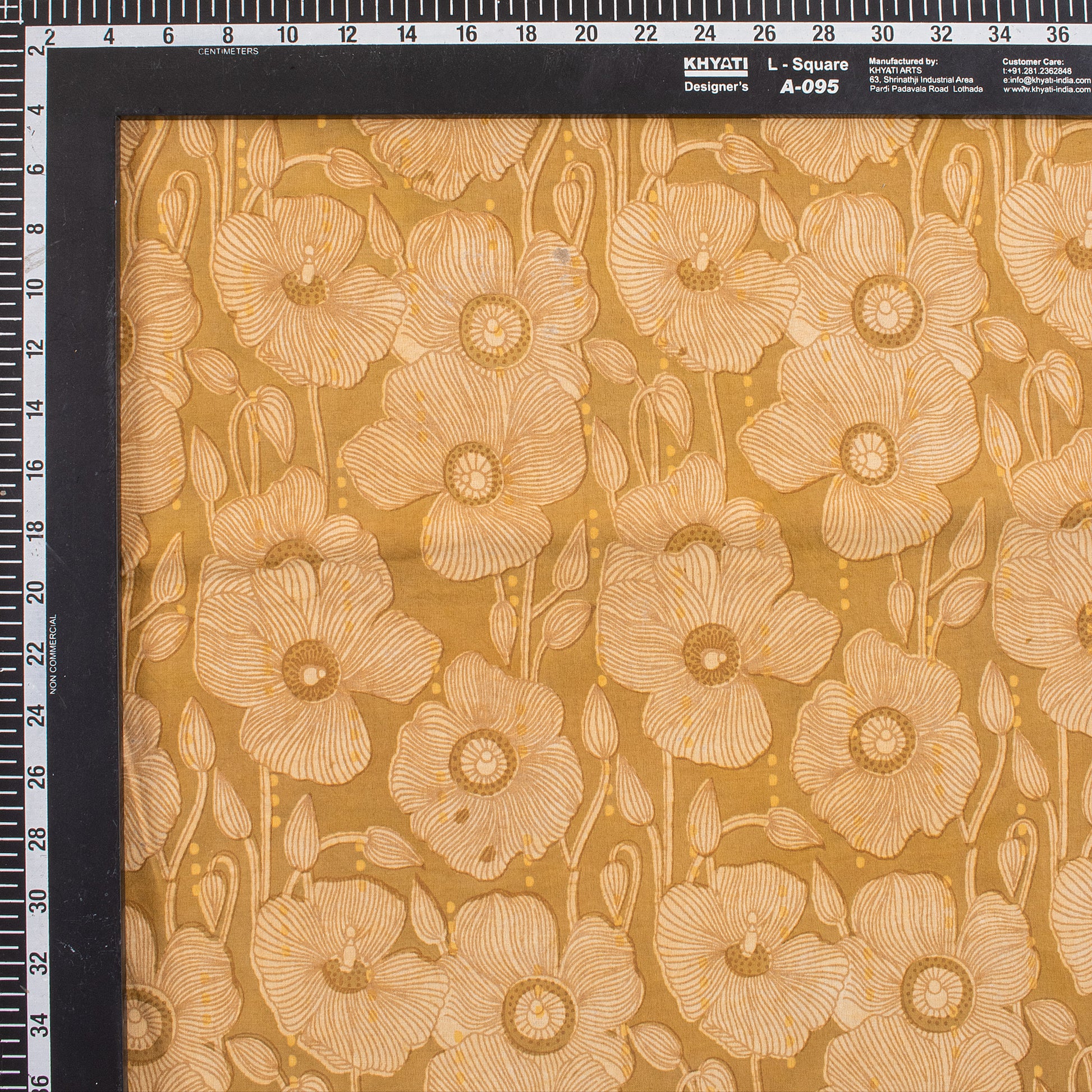 Dabu Hand Block Floral Printed Soft Cotton Fabric