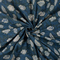 Discharge Cotton Indigo Block Printed Material