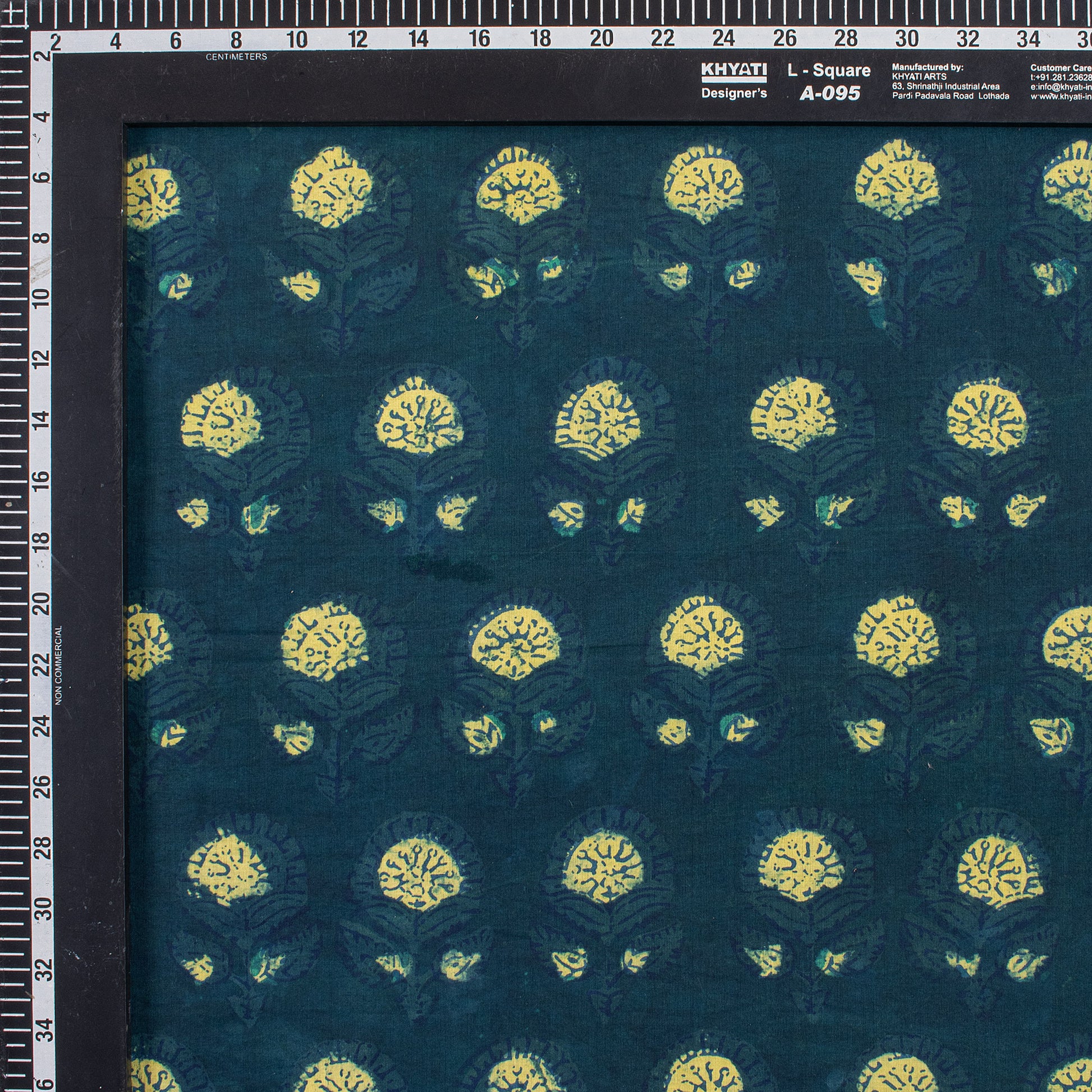 Handmade Dabu Floral Print Cotton Fabric 