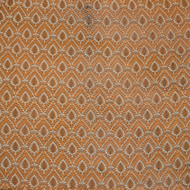 Premium Yellow Floral Dabu Print Cotton Fabric For Dress Online