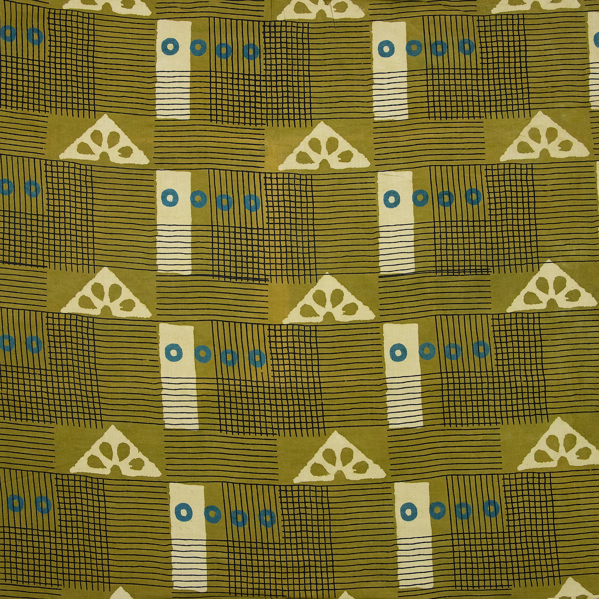 Handmade Geometrical Dabu Print Fabric Online