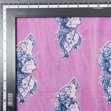 Indigo Block Printed Discharge Cotton Fabric