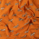 Airplane print Organic Cotton Fabric