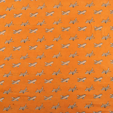 Airplane print Organic Cotton Fabric