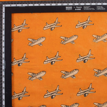 Airplane print Organic Cotton Fabric