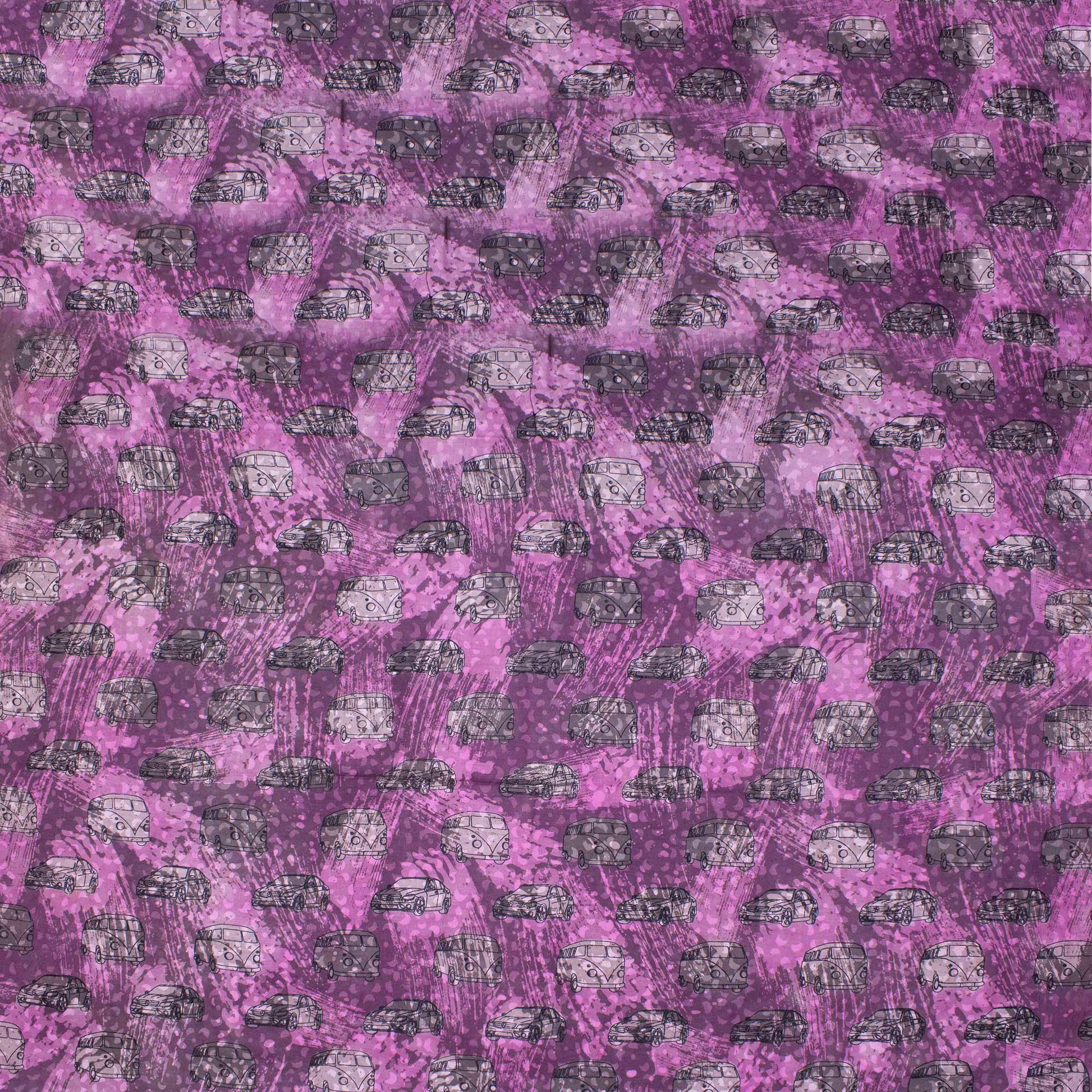 Handmade Dabu Vehicle Printed Cotton Fabric