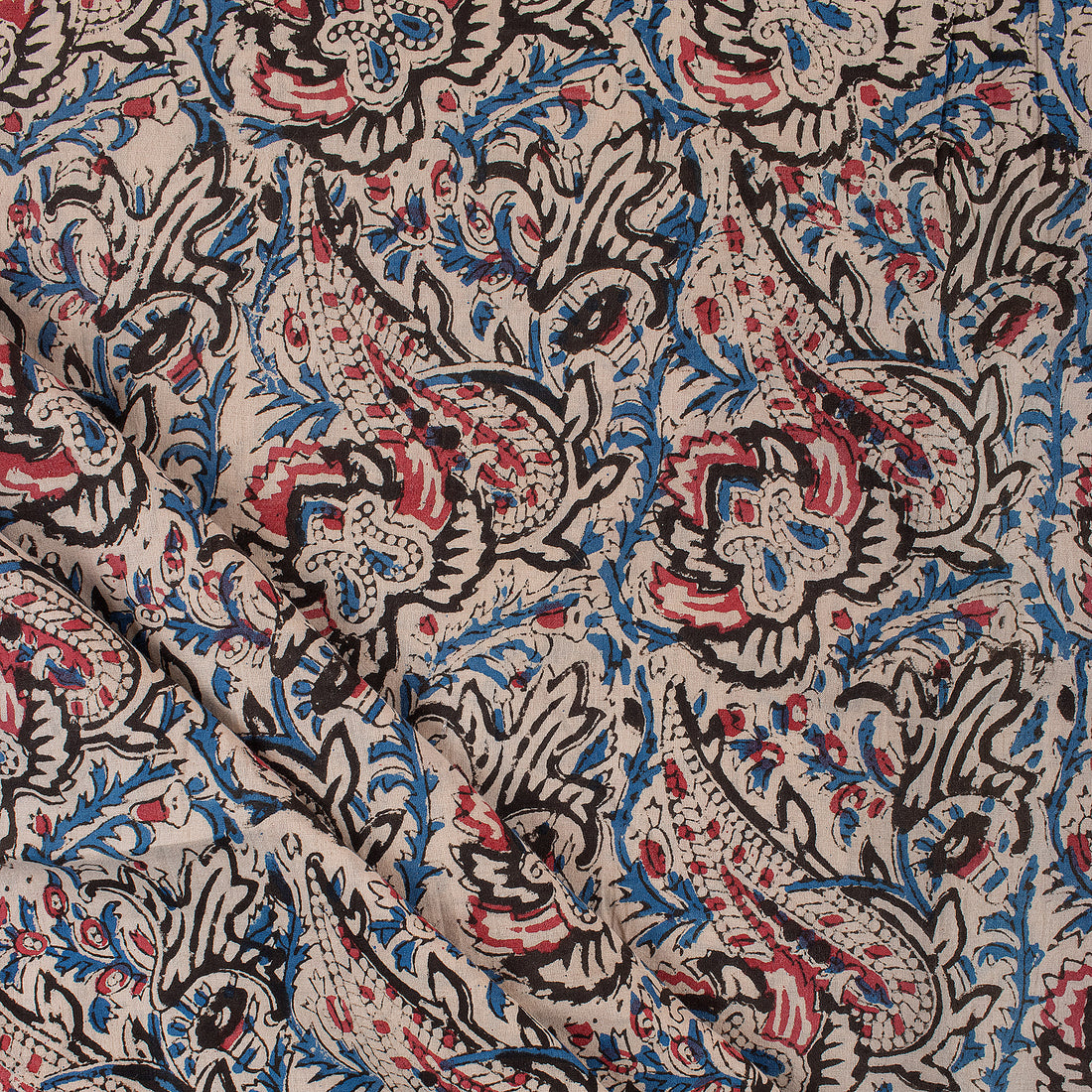 Paisley Cotton Hand Block Print Fabric