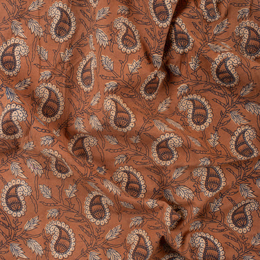 Dabu Hand Block Paisley Printed Soft Cotton fabric