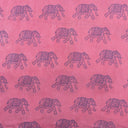 Elephant Printed Cotton Dabu Fabric