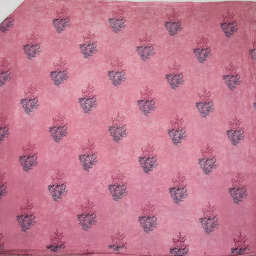 Dabu Hand Block Floral Printed Soft Cotton Fabric