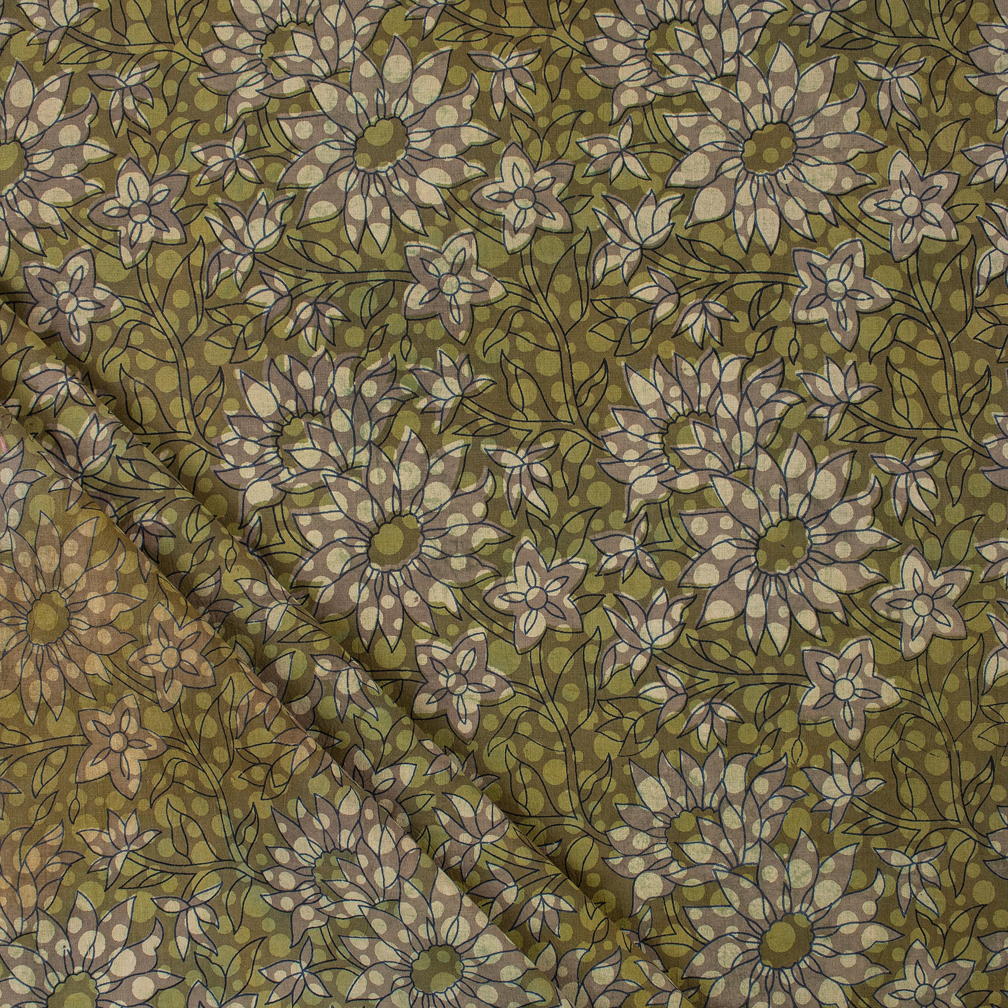 Floral Dabu Print Fabric