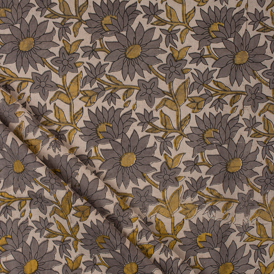Floral Printed Pure Organic Cotton Fabric