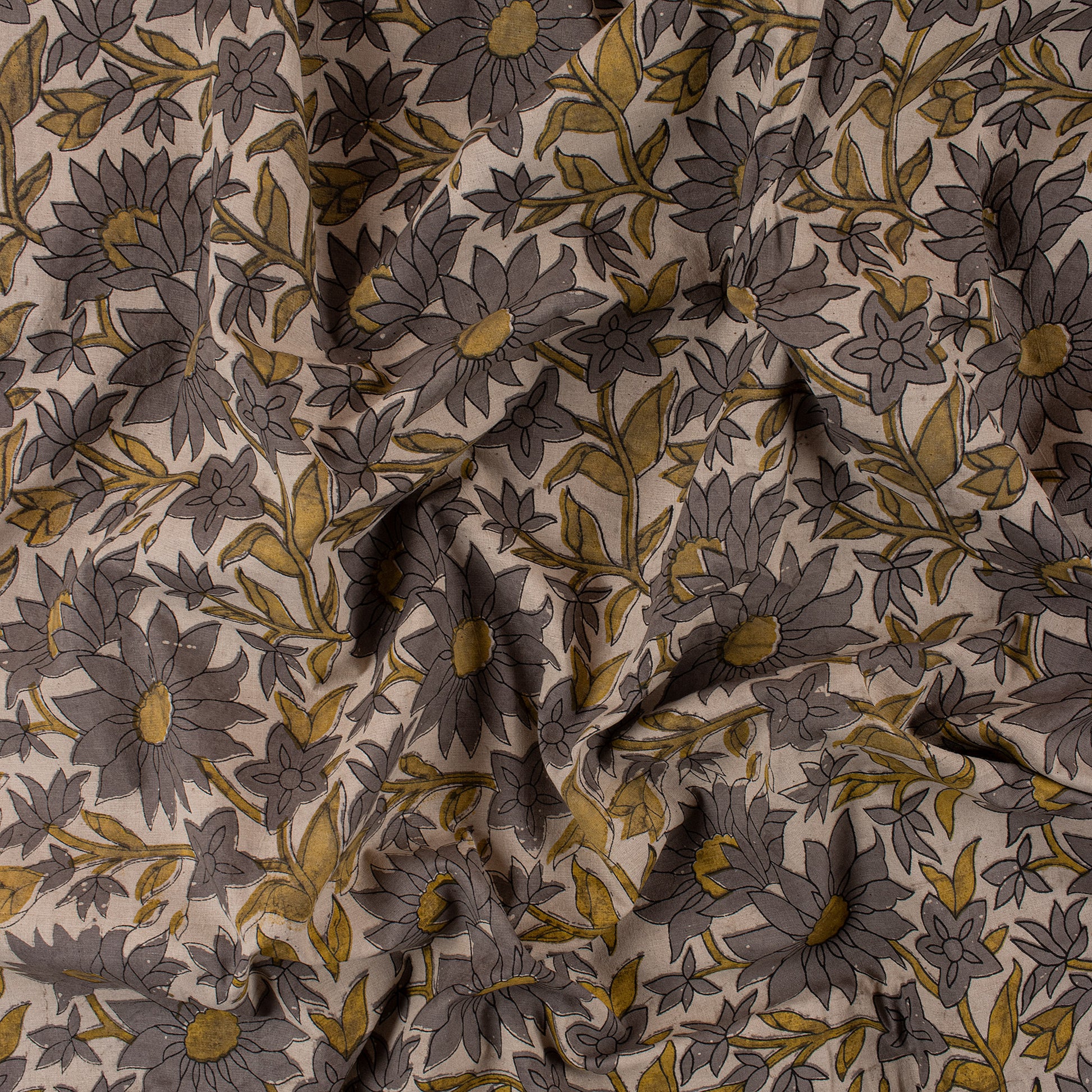 Floral Printed Pure Organic Cotton Fabric